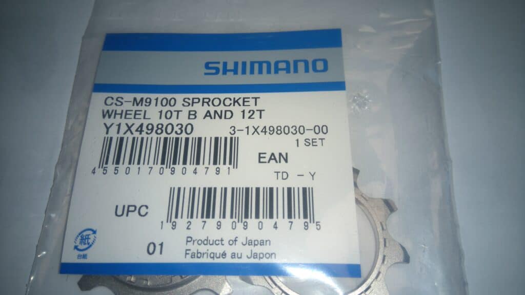 Ritzel Shimano l 10Z.und 12Z.CSM9100