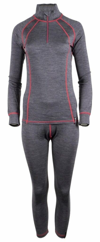 GTS D-Skiunterwäsche Garnitur 1119L-8W Merino grey/pink