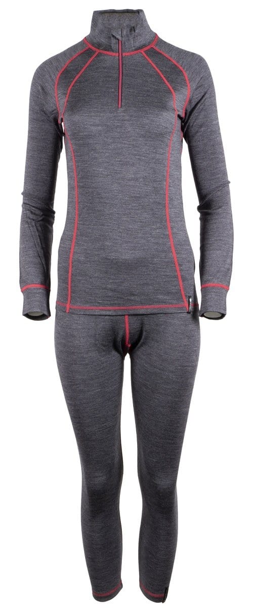 GTS D-Skiunterwäsche Garnitur 1119L-8W Merino grey/pink