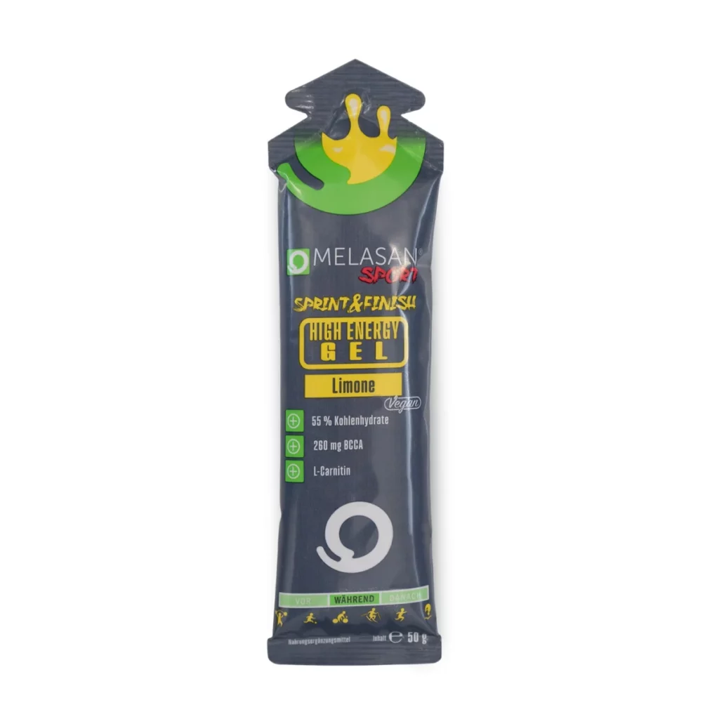Melasan Gel Sporternährung Hig Energy Sprint &Finish Zitrone