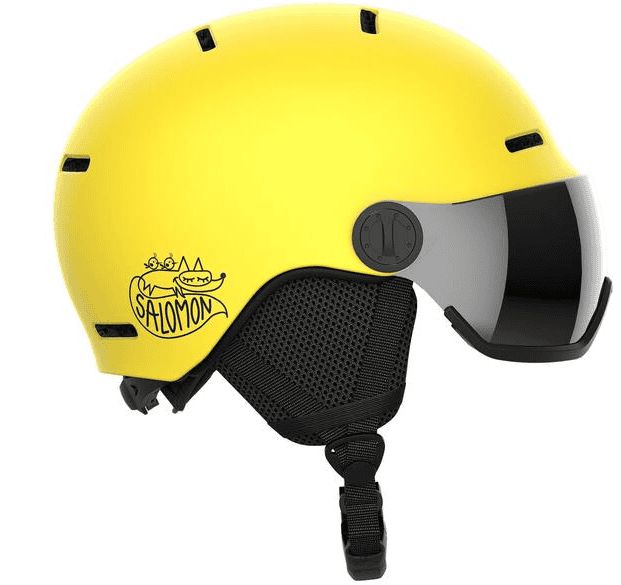Salomon ORKA VISOR Vib Yellow/Un FLS Skihelm SIL