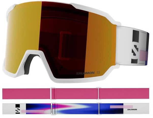 Salomon S/VIEW 3 WHITE ADDIKT/Mid Red Skibrille