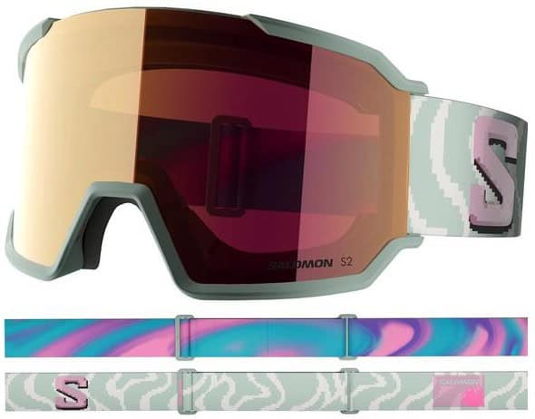 Salomon S/VIEW 3 ICEBERG GREEN/Ruby Skibrille