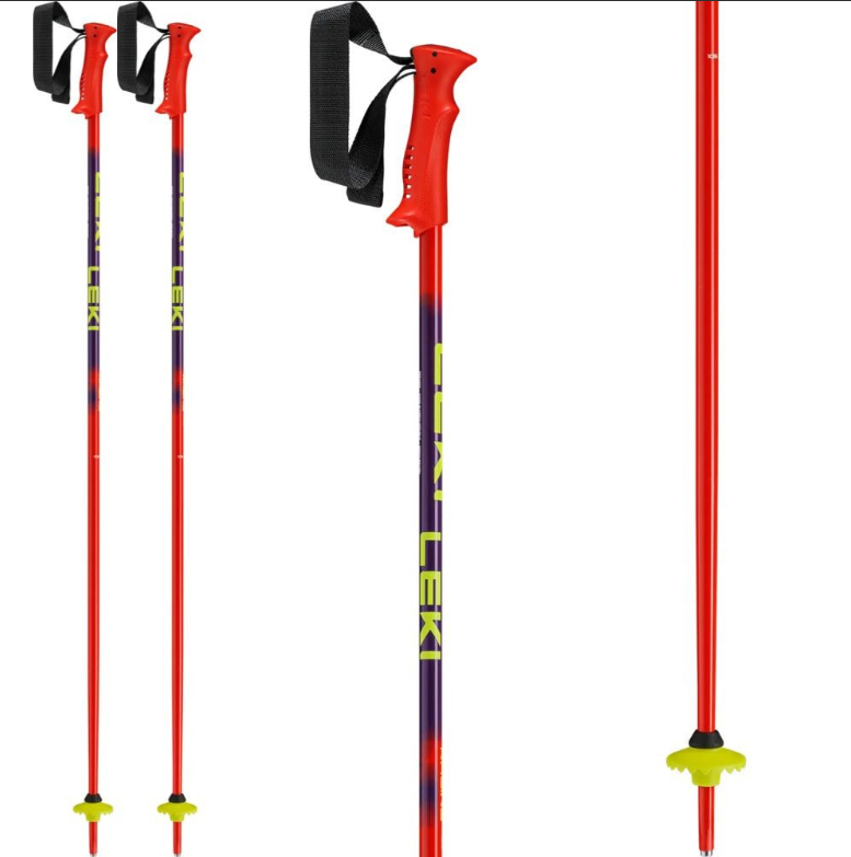 Leki Skistock bright red-violet neonyellow 65644301 Racing Kids